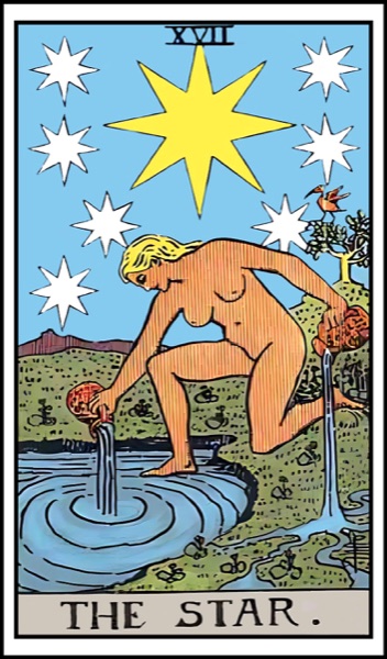 Der Stern (XVII) — Rider-Waite-Smith Tarot